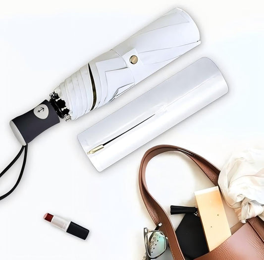 Sun Umbrella Compact Folding Travel Umbrella Auto Open and Close for Windproof Rainproof & 99.9% UV Protection Parasol with Black Anti UV Coating